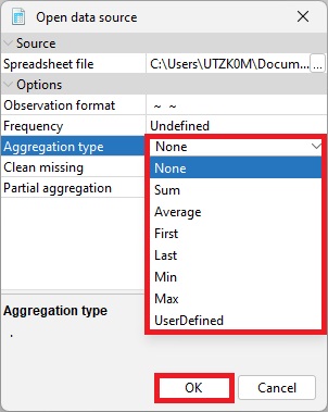 Options for importing data