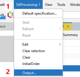 Default output formats